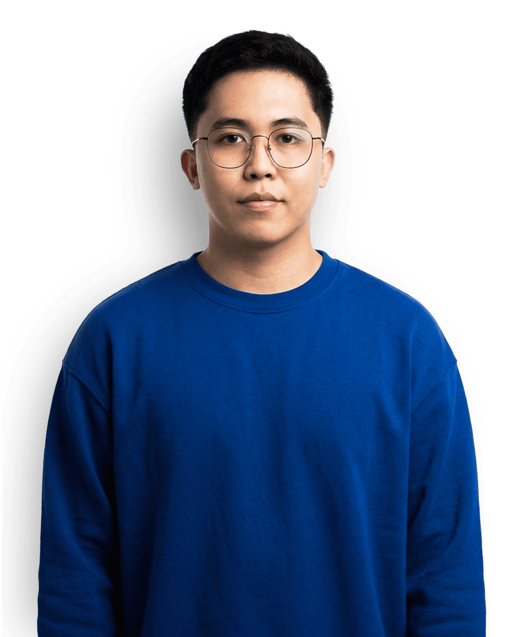 Portrait of Jhunly Tapaya wearing a blue sweater