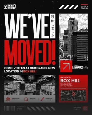 We've Moved! graphic design project
