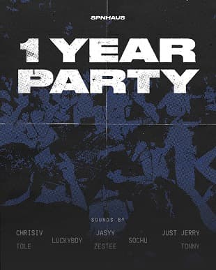 1 Year Party graphic design project