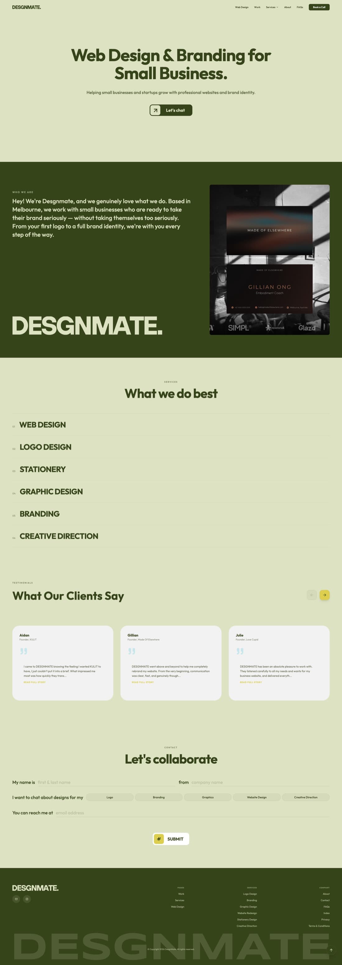 Desgnmate website preview